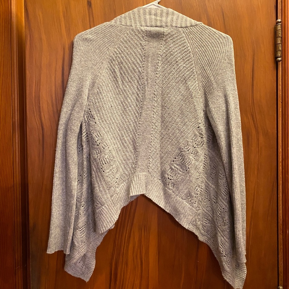 Moth Gray Ribbed Cardigan